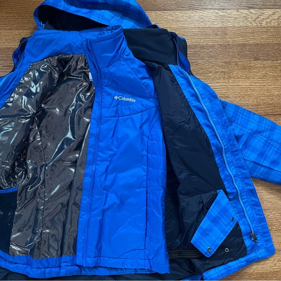 Columbia Womens Whirlibird Interchange Jacket (Harbor Blue Plaid) - Picture 4 of 7